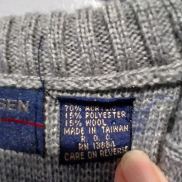 Van Heusen men's M wool blend fair isle sweater vest academia grandpa business - Picture 5 of 7